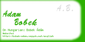 adam bobek business card